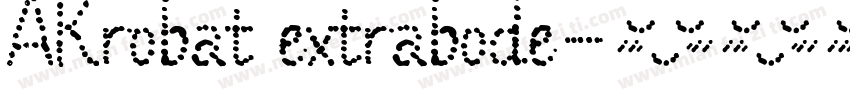 AKrobat extrabode字体转换